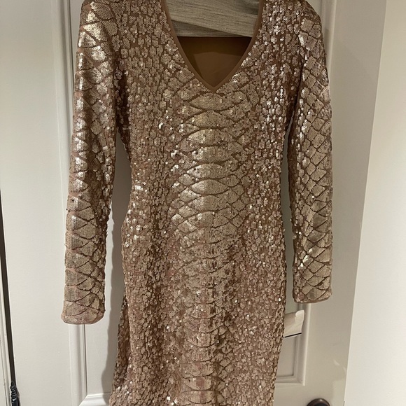 Brand new gold, sequin dress - Picture 2 of 12